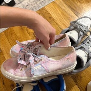 LoveShackFancy Pink and Blue Sneakers